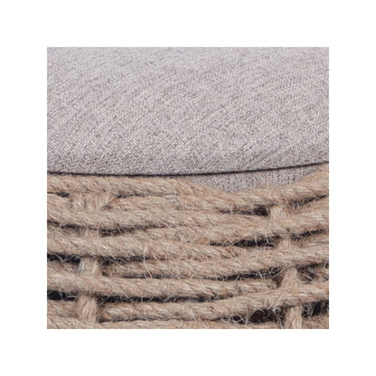 Natural Woven Ottoman with Storage, Brown
