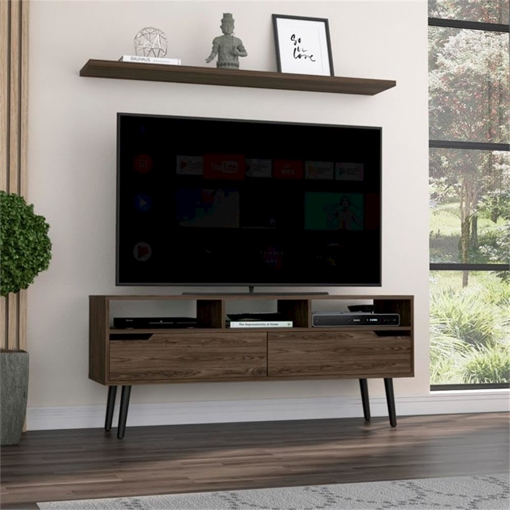 Oslo Tv Stand Dark Walnut MDF