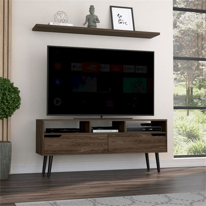 Oslo Tv Stand Dark Walnut MDF