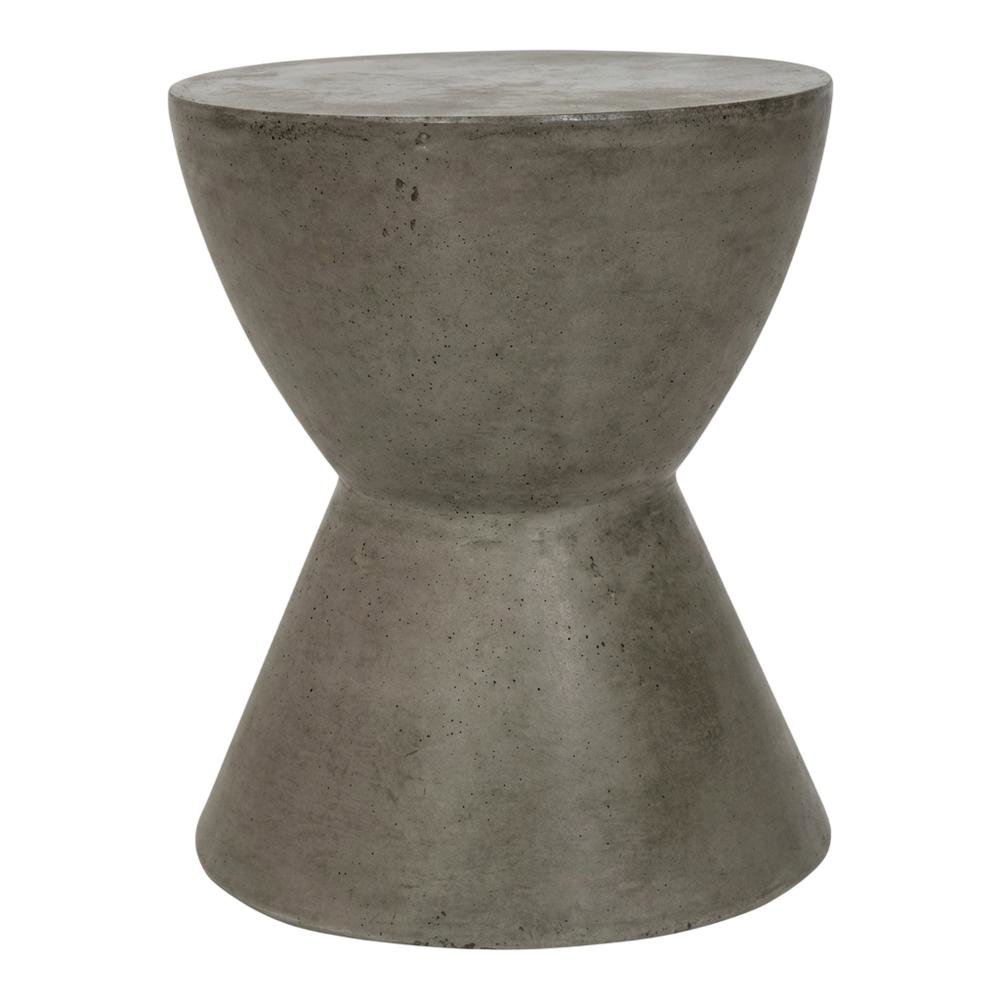 Contemporary Concrete Round Accent Table for Indoor/Outdoor Use
