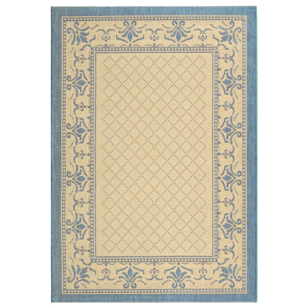 COURTYARD, NATURAL / BLUE, 8' X 11', Area Rug, CY0901-3101-8