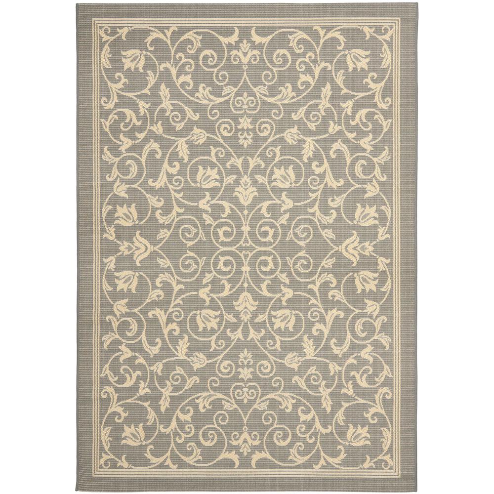 COURTYARD, GREY / NATURAL, 6'-7" X 6'-7" Square, Area Rug, CY2098-3606-7SQ
