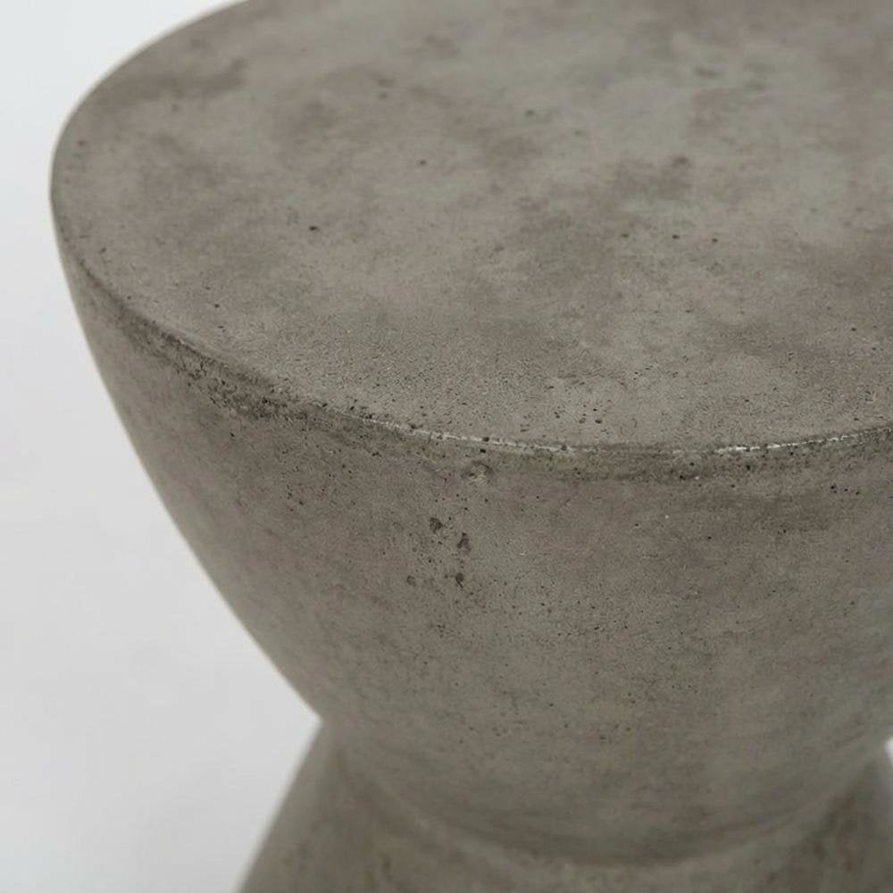 Contemporary Concrete Round Accent Table for Indoor/Outdoor Use