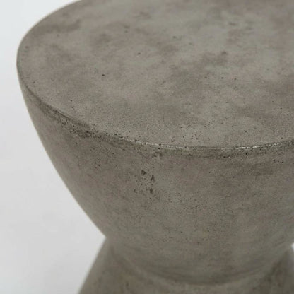 Contemporary Concrete Round Accent Table for Indoor/Outdoor Use