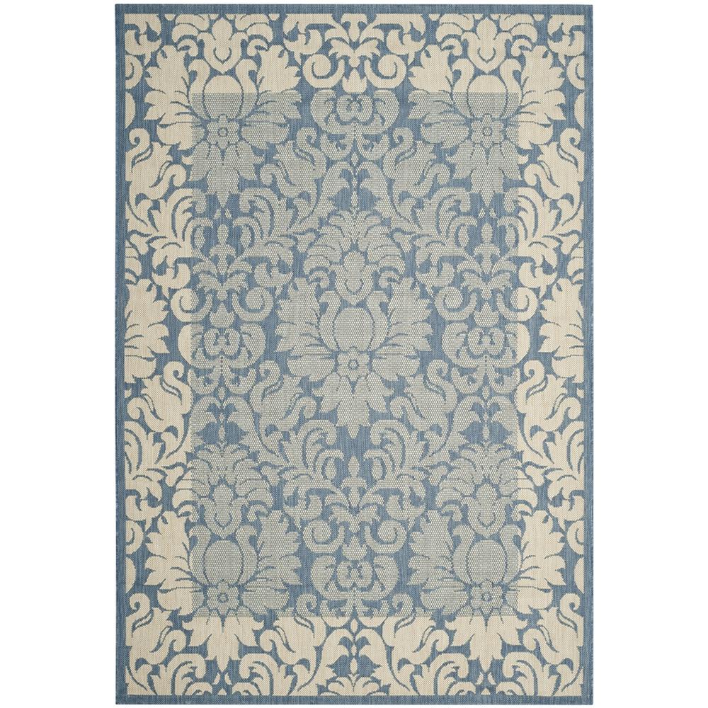COURTYARD, BLUE / NATURAL, 7'-10" X 7'-10" Square, Area Rug, CY2727-3103-8SQ