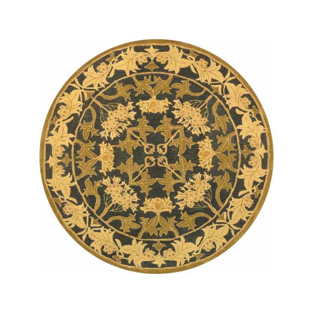 ANATOLIA, NAVY / SAGE, 6' X 6' Round, Area Rug