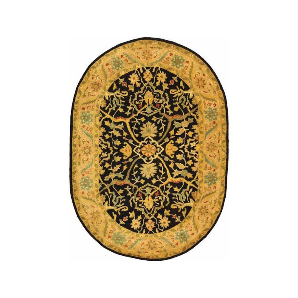 ANTIQUITY, BLACK, 7'-6" X 9'-6" Oval, Area Rug, AT14B-8OV