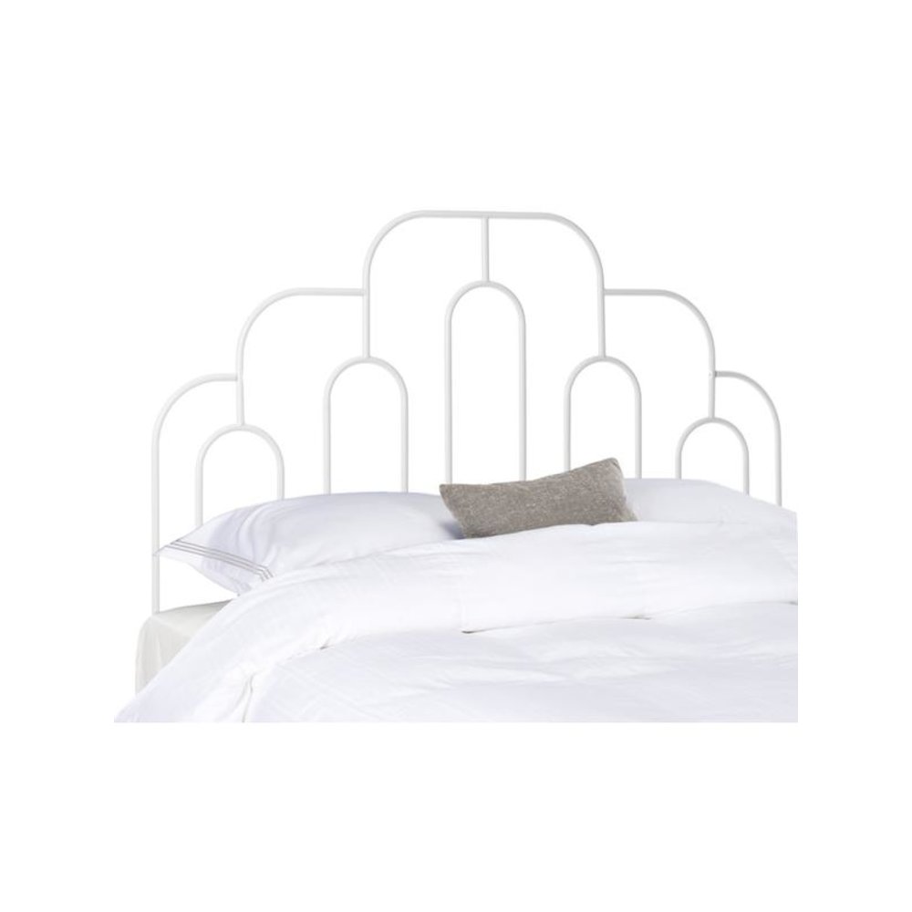 Paloma Metal Retro Headboard, Queen, White