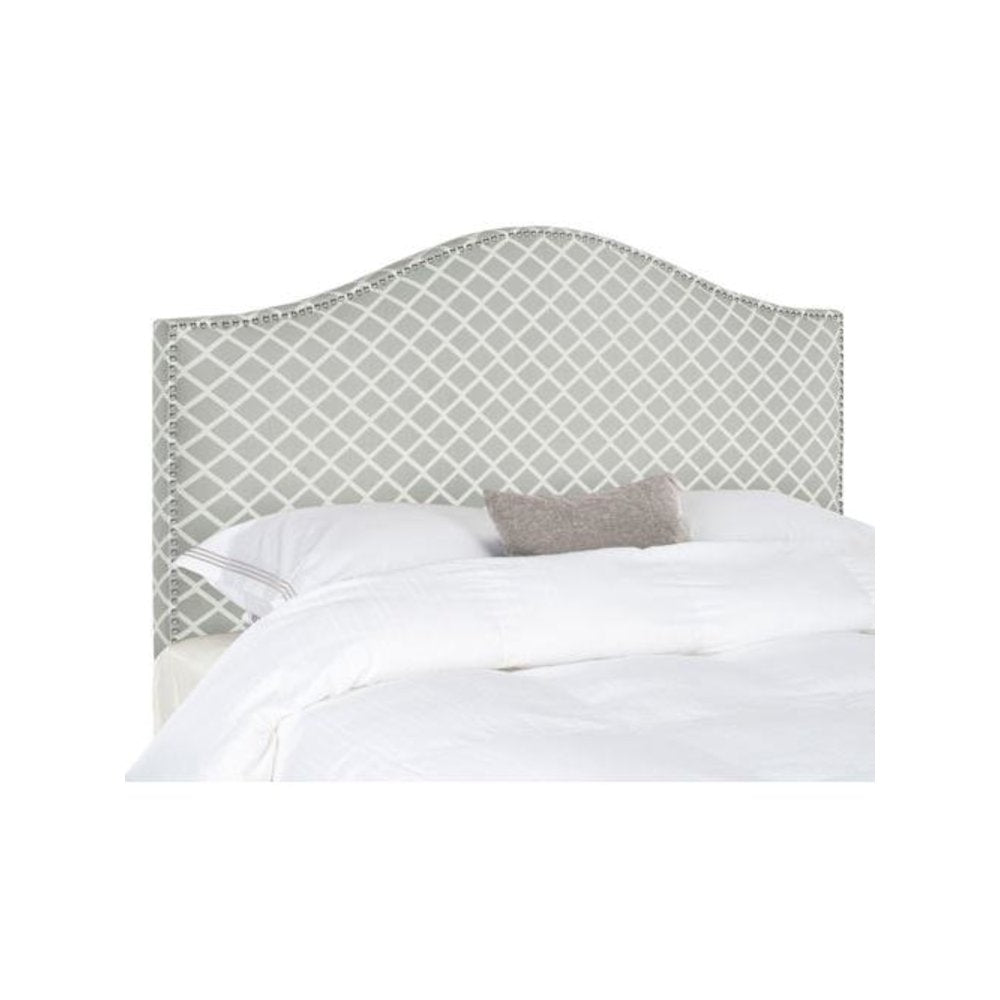 CONNIE GREY/WHITE HEADBOARD - SILVER NAIL HEAD, MCR4619G