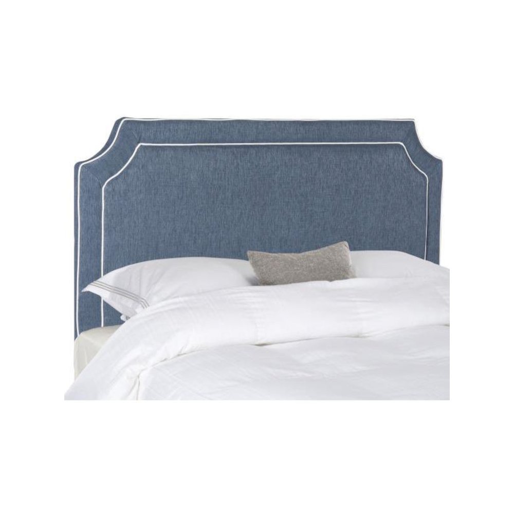 DANE DENIM BLUE & WHITE PIPING HEADBOARD, MCR4686C