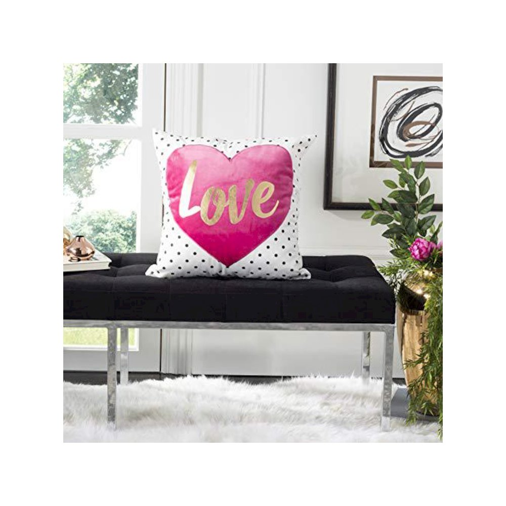 Pure Love Pillow, White/Pink