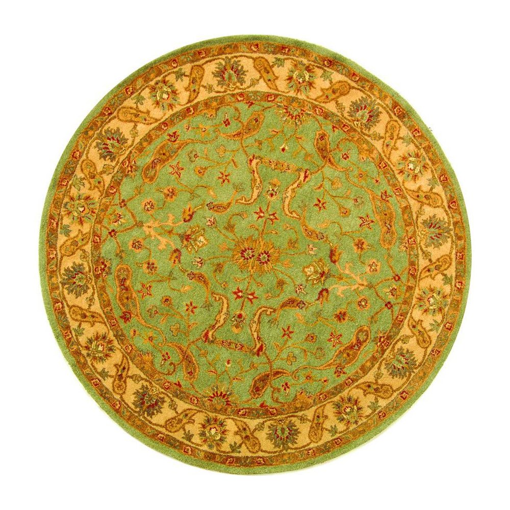 ANTIQUITY, TEAL / BEIGE, 8' X 8' Round, Area Rug