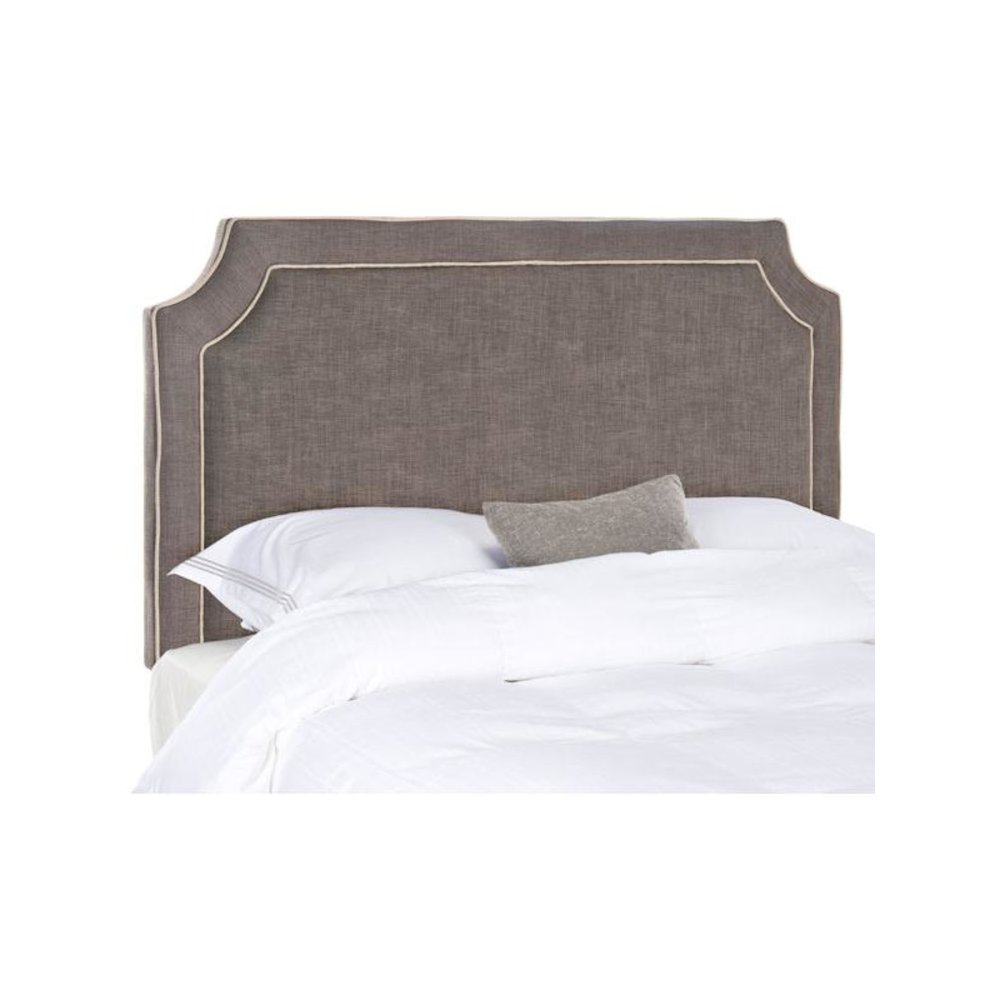 DANE CHARCOAL & LIGHT GREY PIPING HEADBOARD, MCR4686B