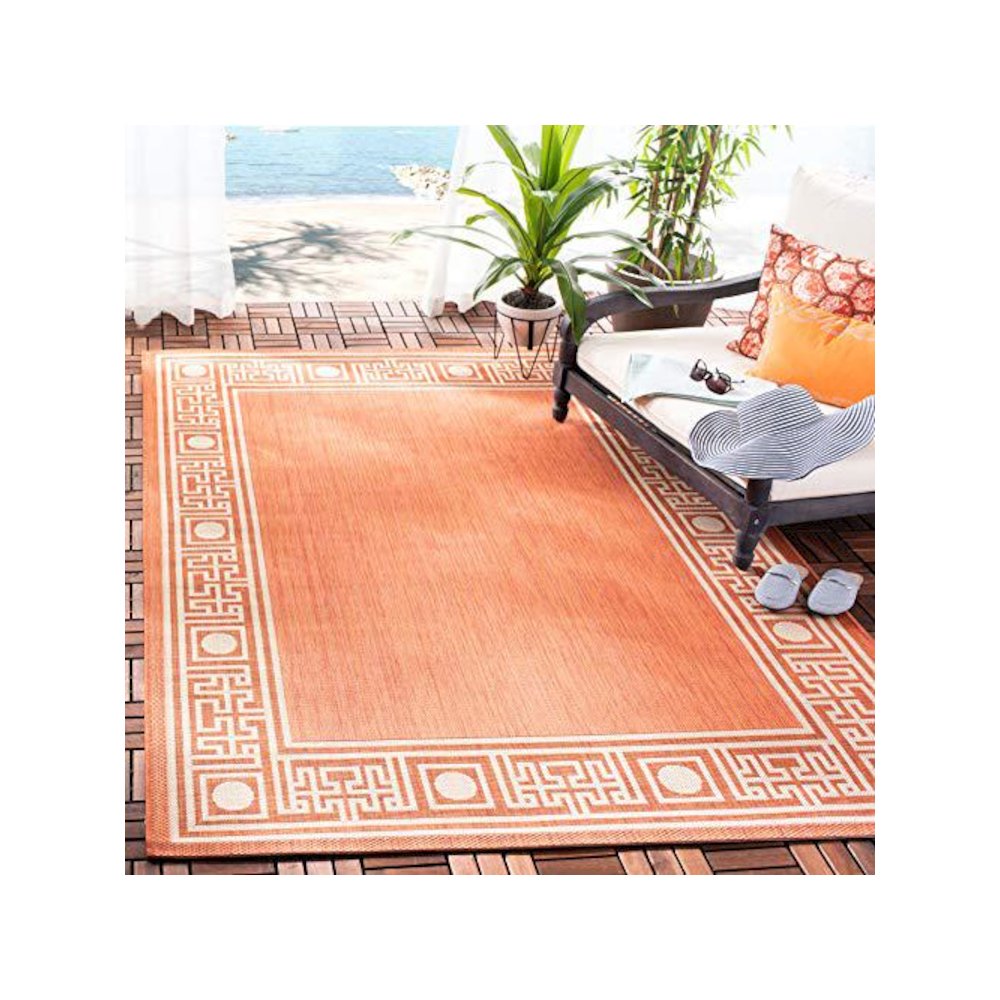 COURTYARD, RUST / SAND, 4' X 5'-7", Area Rug, CY5143A-4
