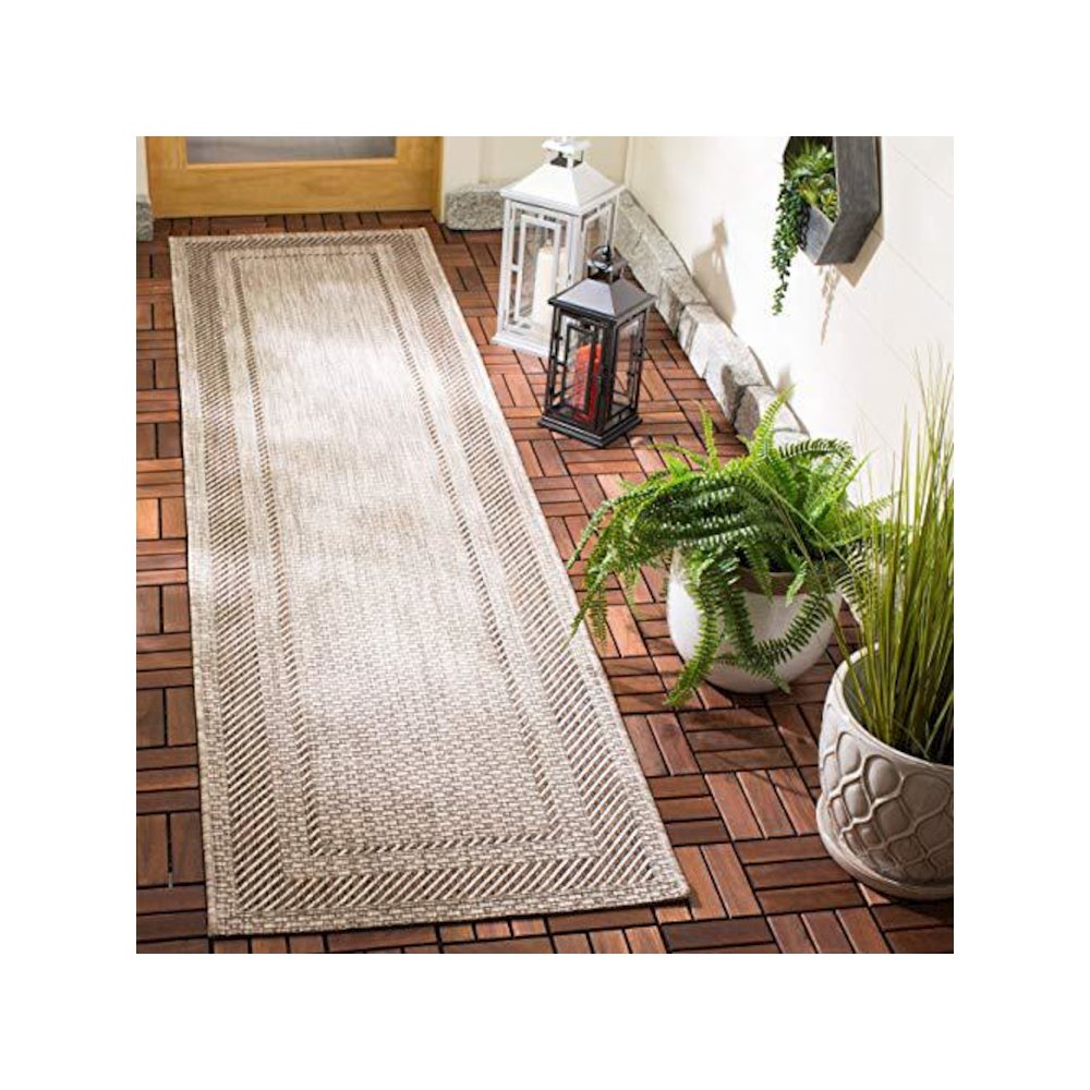 COURTYARD, BEIGE / BROWN, 2'-3" X 8', Area Rug, CY8477-36312-28