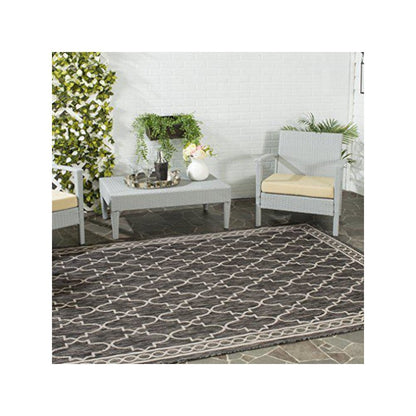 COURTYARD, BLACK / BEIGE, 8' X 11', Area Rug, CY8871-36621-8