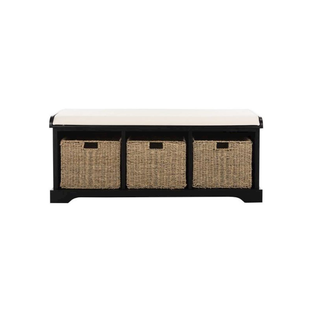 LONAN  WICKER STORAGE BENCH, AMH5733E