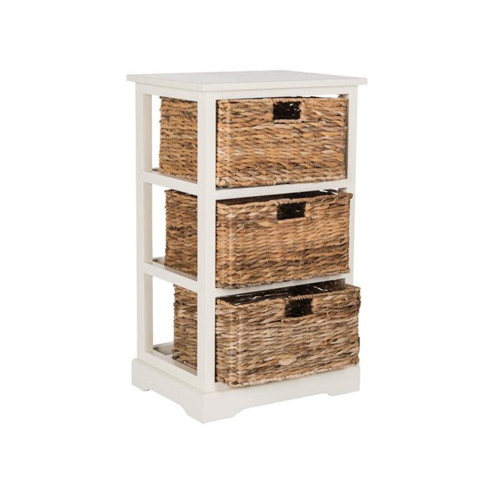 HALLE 3 WICKER BASKET STORAGE SIDE TABLE, AMH5738B