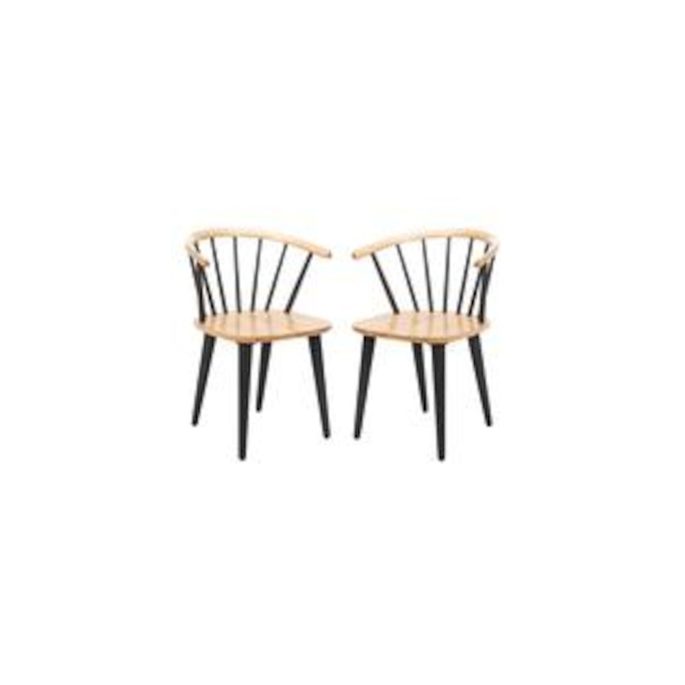 BLANCHARD 18''H CURVED SPINDLE SIDE CHAIR, AMH8512E-SET2