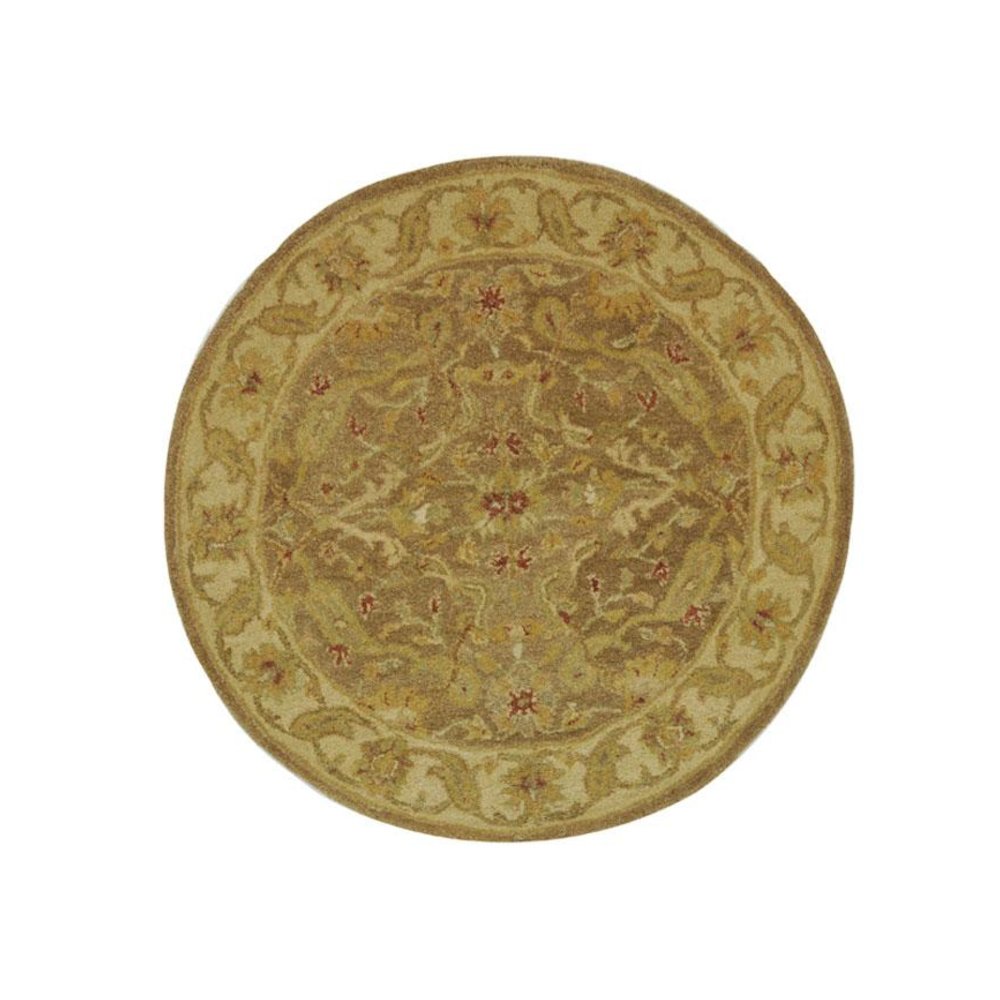 ANTIQUITY, BROWN / GOLD, 3'-6" X 3'-6" Round, Area Rug