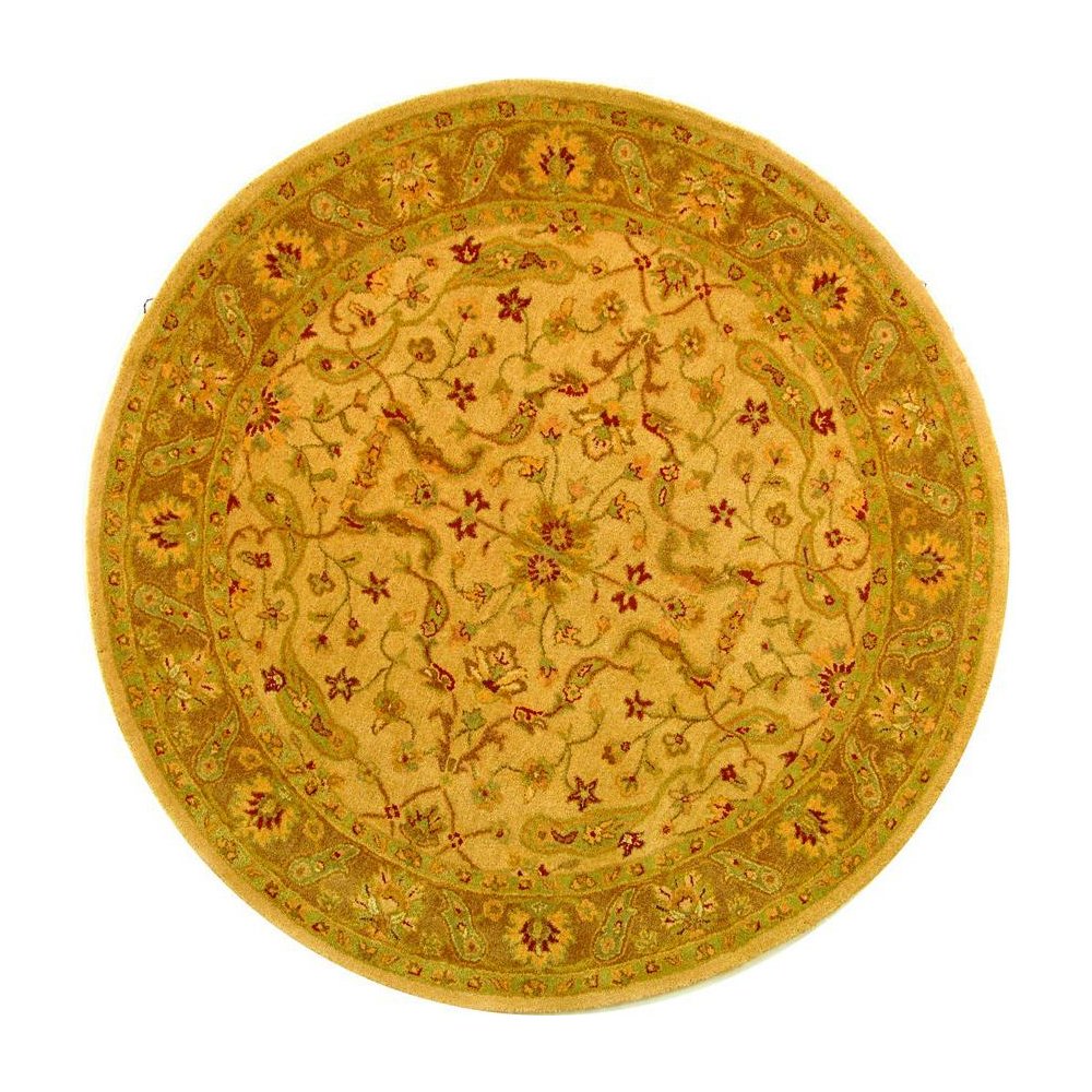 ANTIQUITY, IVORY / BROWN, 3'-6" X 3'-6" Round, Area Rug