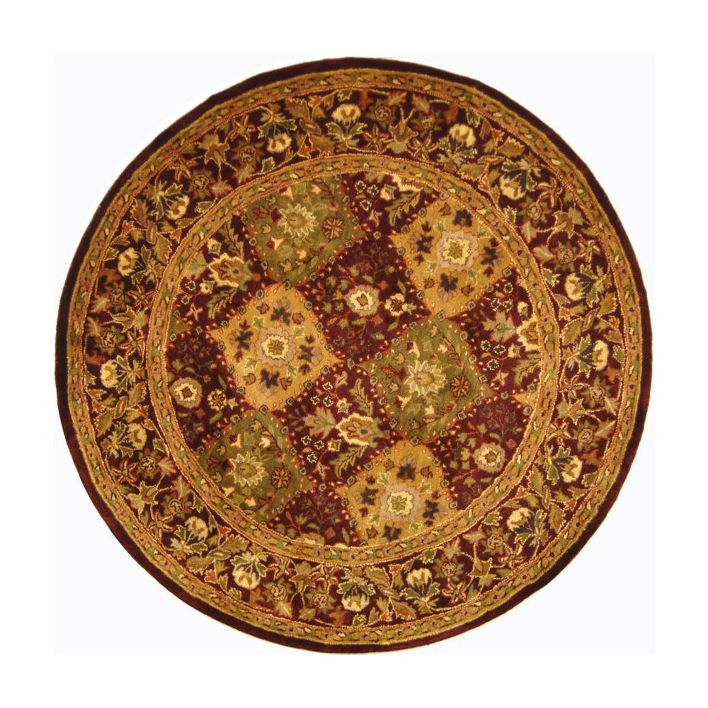 ANTIQUITY, WINE, 3'-6" X 3'-6" Round, Area Rug
