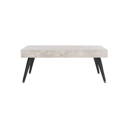 Home Collection Cedric Light Grey and Black Rectangular Midcentury Modern Coffee Table