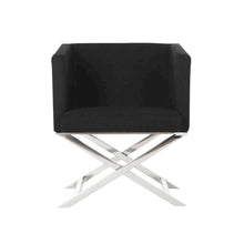 CELINE CHROME CROSS LEG CHAIR, FOX2033B
