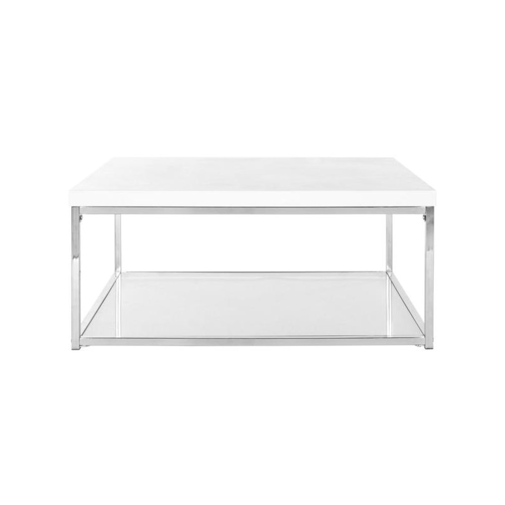 Safavieh Home Malone Glam White and Chrome Coffee Table