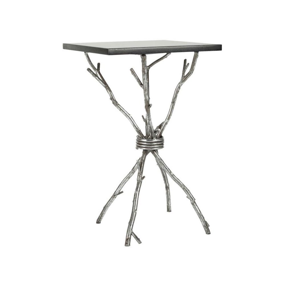ALEXA MABRLE TOP SILVER ACCENT TABLE