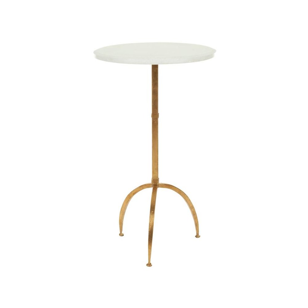 MYRNA ROUND TOP GOLD LEAF ACCENT TABLE