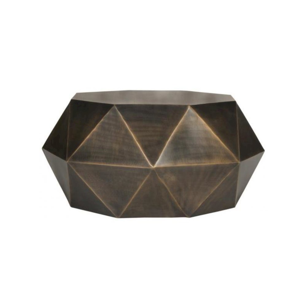 Home Collection Astrid Geometric Copper Faceted Coffee Table