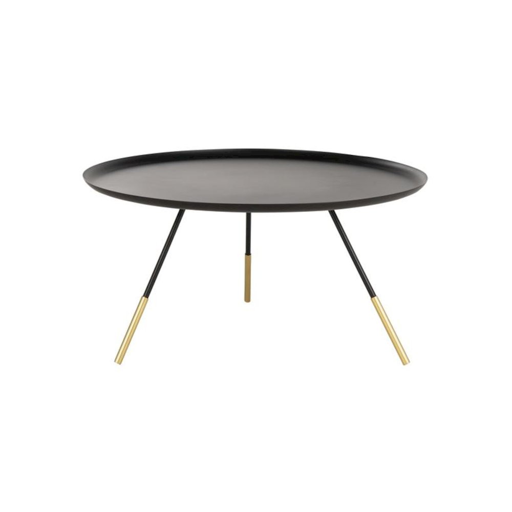 Home Orson Black and Gold Round Coffee Table