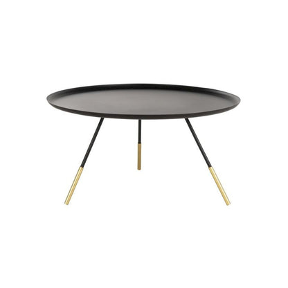 Home Orson Black and Gold Round Coffee Table
