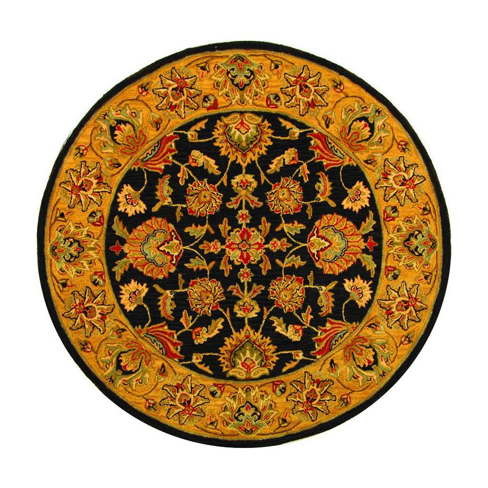 HERITAGE, CHARCOAL / GOLD, 6' X 6' Round, Area Rug