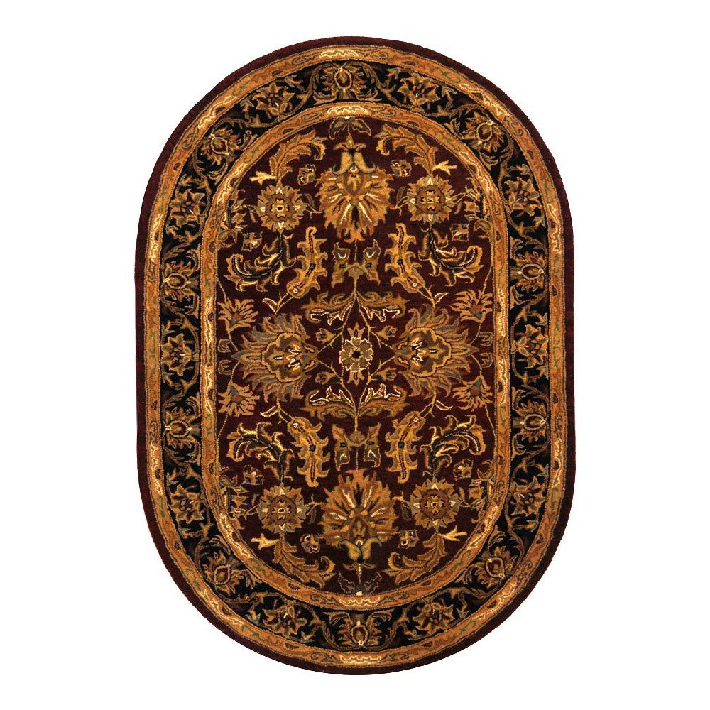 HERITAGE, RED / BLACK, 4'-6" X 6'-6" Oval, Area Rug, HG628C-5OV