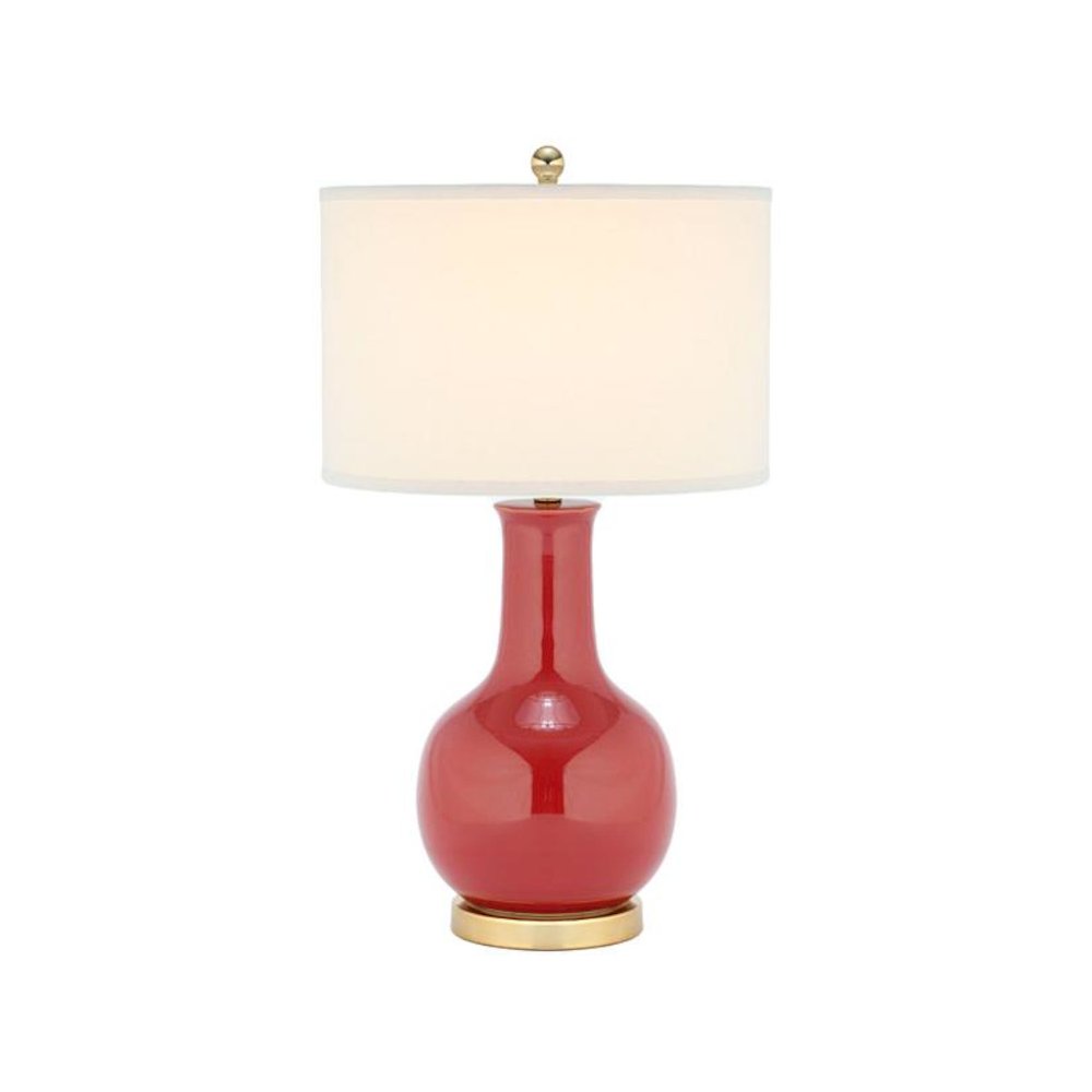 RED 27.5-INCH H CERAMIC PARIS LAMP
