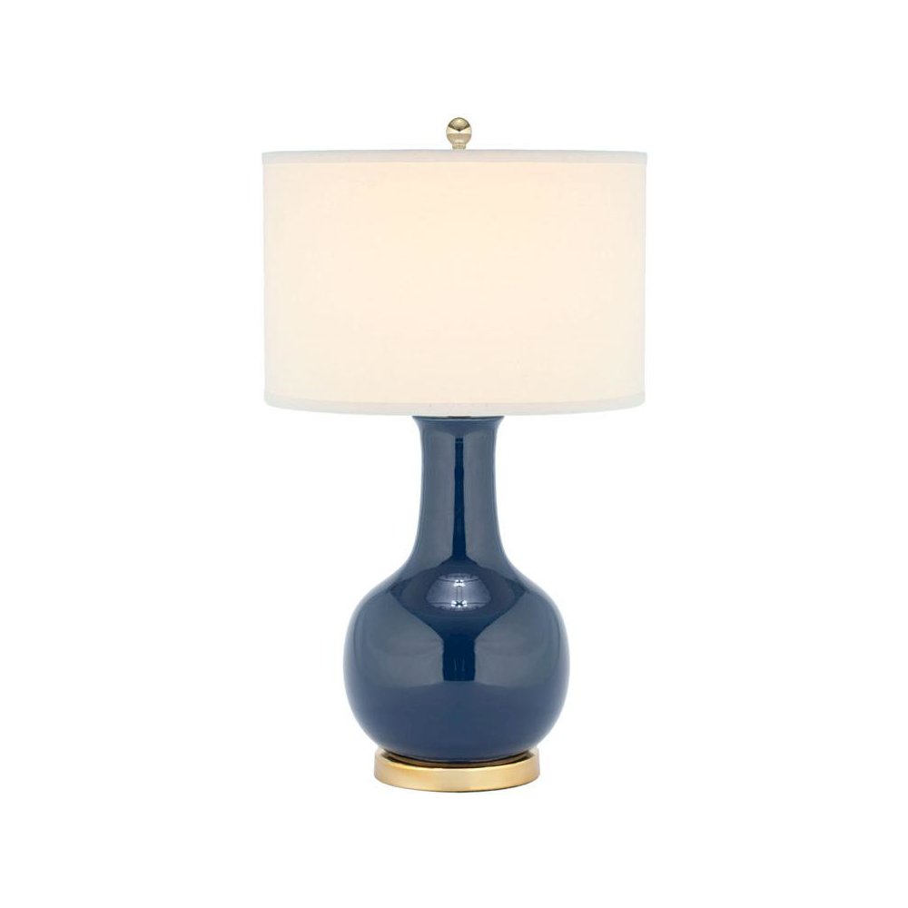 NAVY 27.5-INCH H BLUE CERAMIC PARIS LAMP