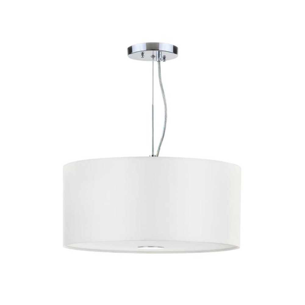 MOLLY 3 LIGHT CHROME 16-INCH DIA ADJUSTABLE PENDANT