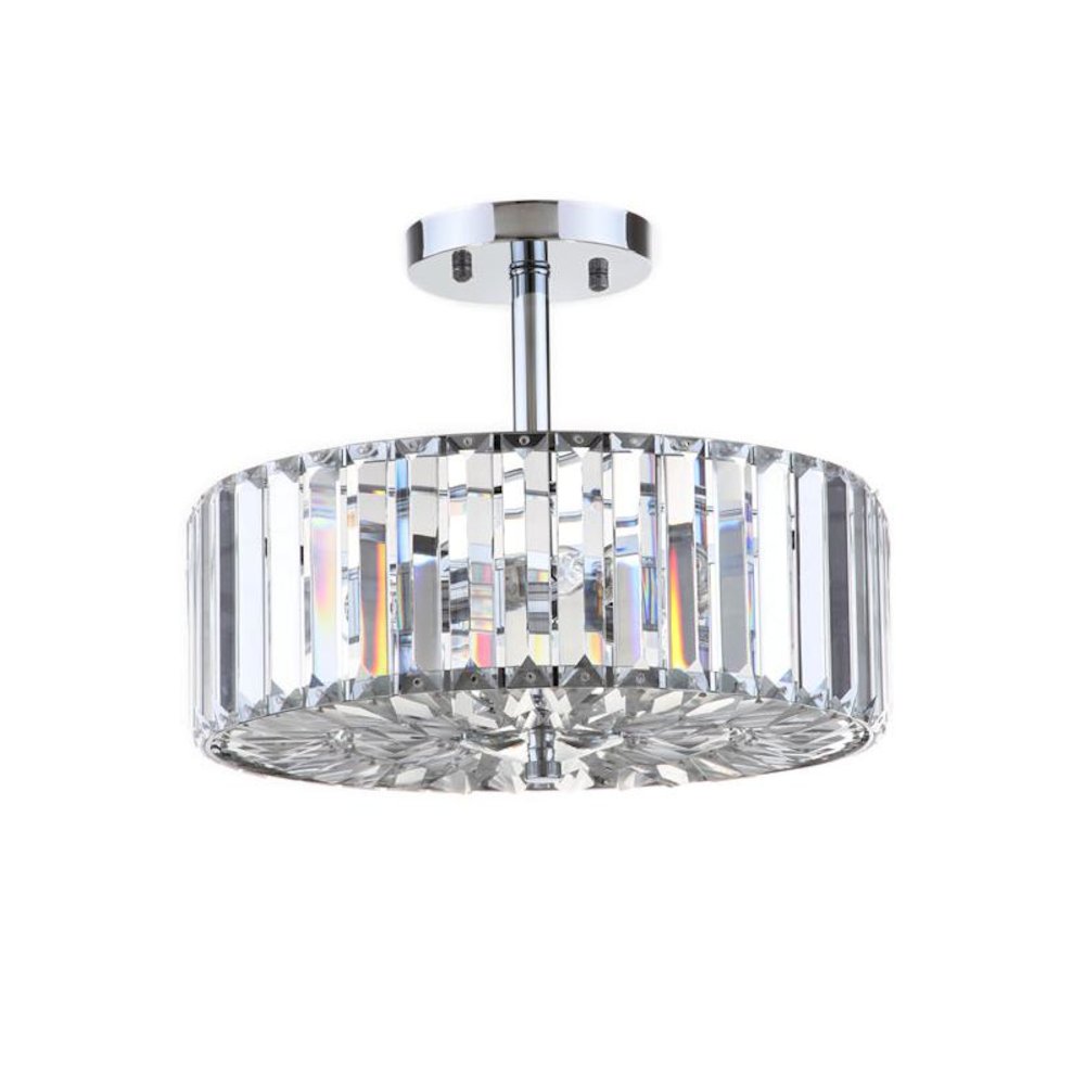 ARIEL 3 LIGHT CHROME 13.5-INCH DIA CEILING LIGHT