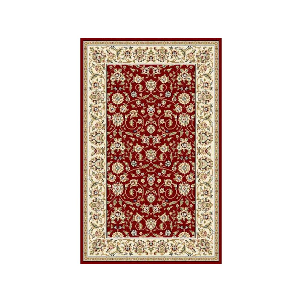 LYNDHURST, RED / IVORY, 10' X 14', Area Rug