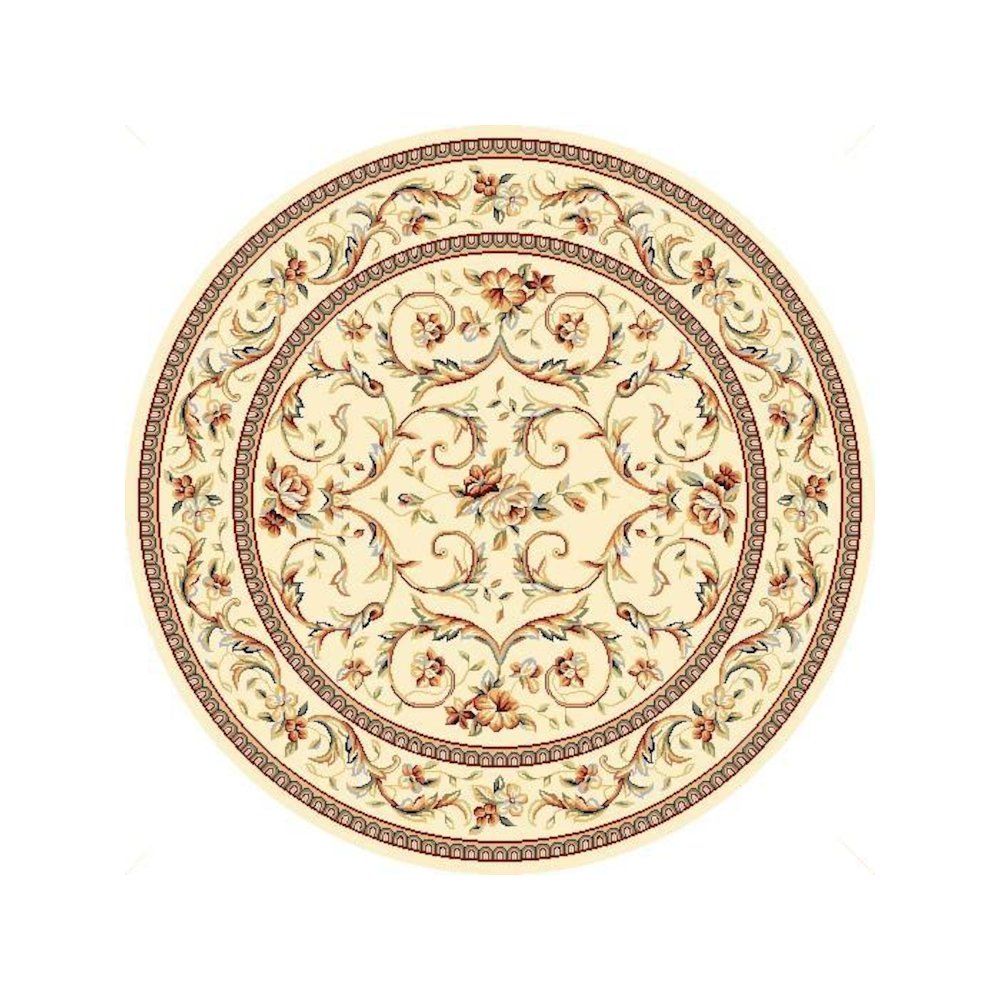 LYNDHURST, IVORY / IVORY, 10' X 10' Round, Area Rug