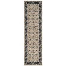 Light Beige / Anthracite Area Rug with Power Loomed Polypropylene Construction