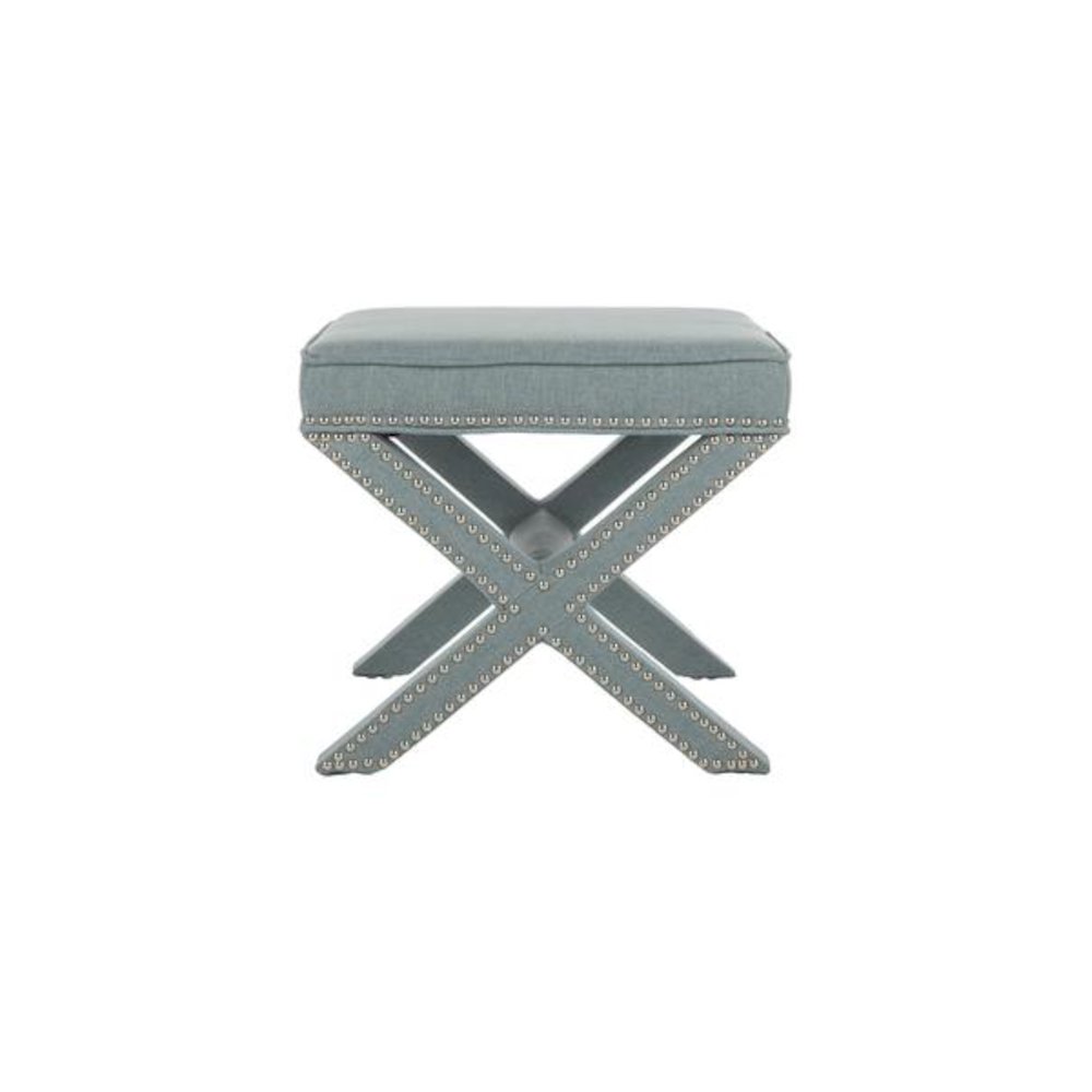 PALMER OTTOMAN - SILVER NAIL HEADS, MCR4589S