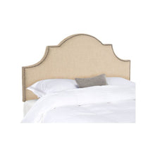HALLMAR HEMP ARCHED HEADBOARD - BRASS NAIL HEAD, MCR4027B