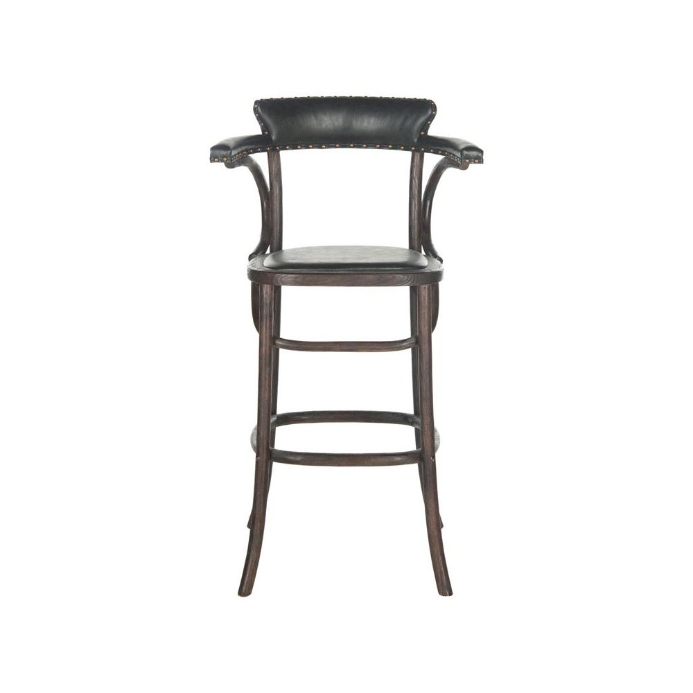 KENNY BAR STOOL - BRASS NAIL HEADS