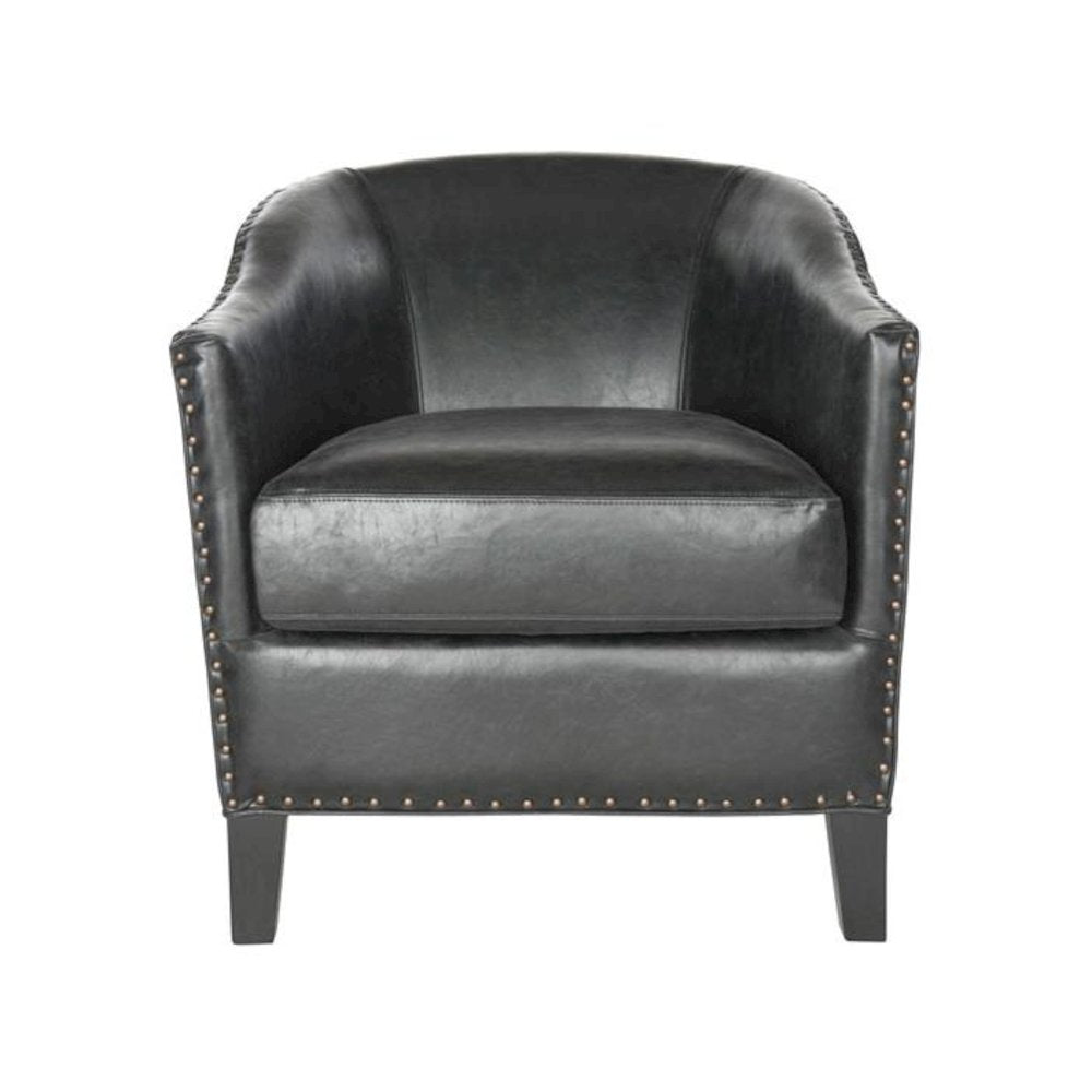 EVANDER CLUB CHAIR - BRASS NAIL HEADS