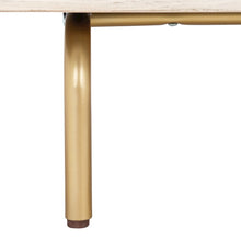 Genevieve Media Stand / Black / White Wash / Gold