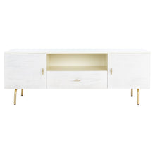 Genevieve Media Stand / Cream / White Wash / Gold