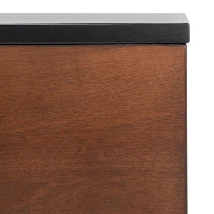 Genevieve Media Stand - Black / Walnut